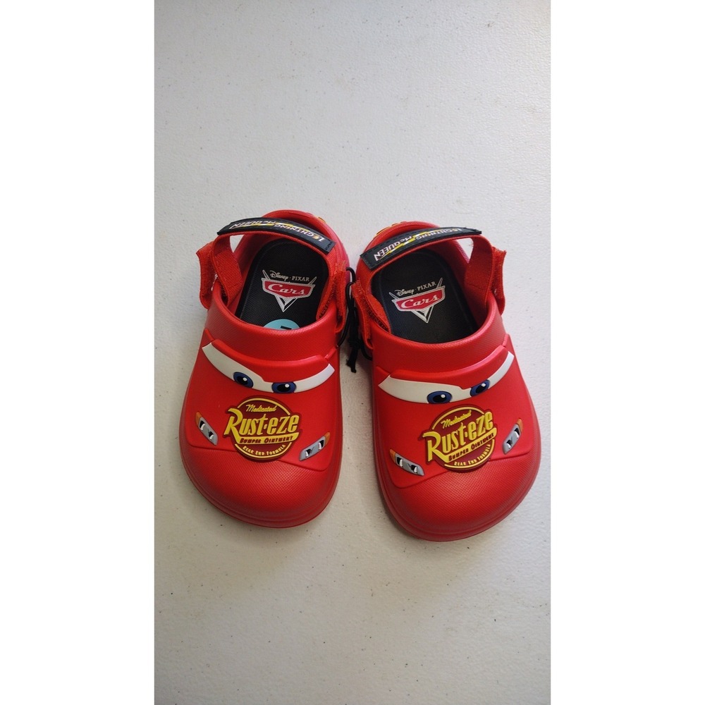 Disney Pixar Cars Lightning McQueen Red Clogs Ground Up Toddler Size 6 NEW
